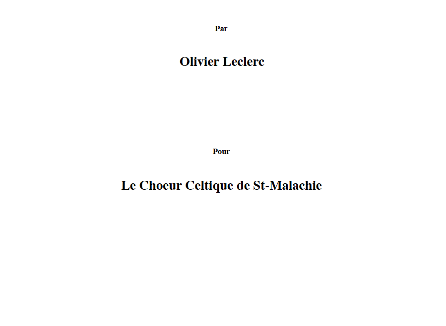 Danny Boy (Choeur SATB)